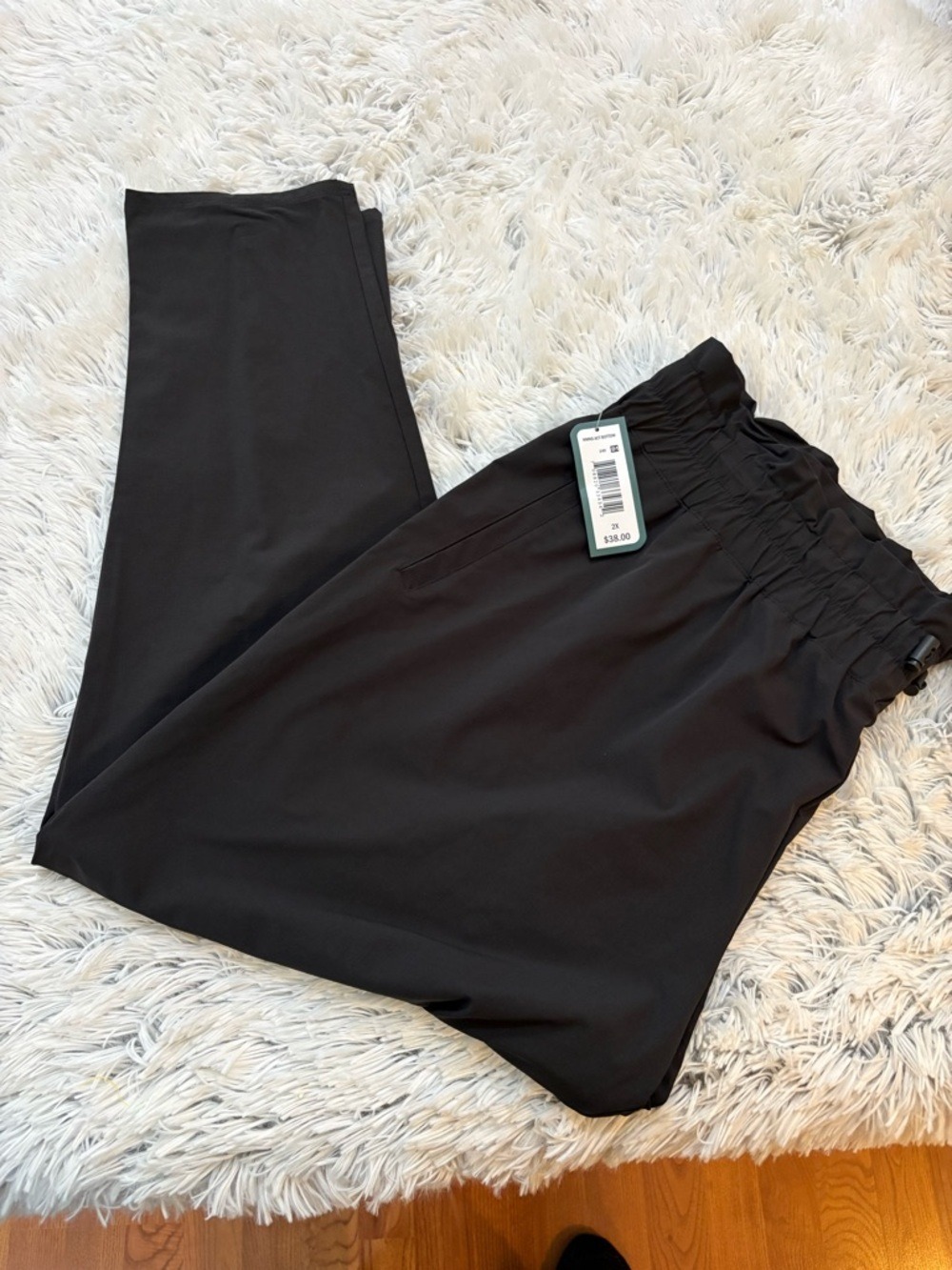 MTASport Black Athleisure Pants Size 2X NWT Elastic Waist Jogger Style - Picture 2 of 15